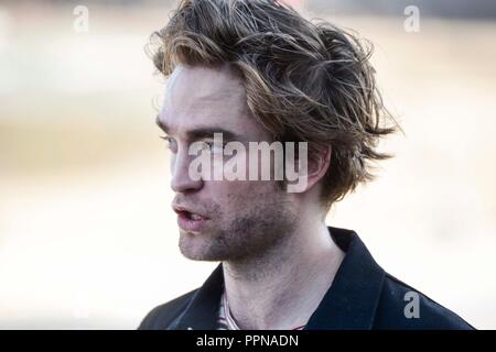 San Sebastian, Spanien. 27 Sep, 2018. Robert Pattinson an der High Life photocall während der 66Th San Sebastian Film Festival Kursaal Terrasse in San Sebastian, Spanien am 27. September 2018 Quelle: Jimmy Olsen/Medien Punch *** Keine Spanien***/Alamy leben Nachrichten Stockfoto