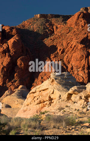 Ansicht im weißen Kuppeln, Valley of Fire State Park, Nevada Stockfoto