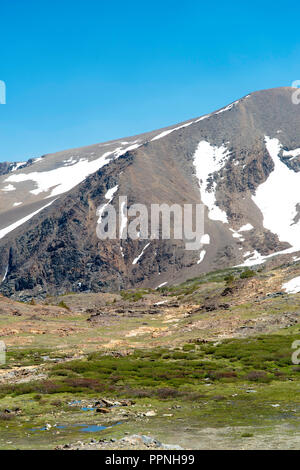 Anzeigen von Parker Pass ostwärts auf der Suche; Ansel Adams Wilderness, Inyo National Forest, Sierra Nevada, Kalifornien, USA. Stockfoto