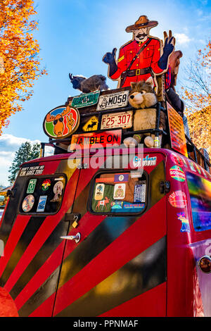 1951 Austin Kastenwagen Art Car von Burnaby, British Columbia erstellt, Bewohner Lyle Brown-John. Stockfoto