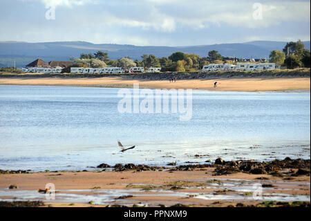 ROSEMARKIE STRAND UND CAMPINGPLATZ IN ROSS UND CROMARTY SCHOTTLAND GROSSBRITANNIEN RE STRÄNDE SCHOTTISCHEN CAMPING Stockfoto