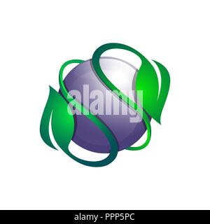 Natürliches Produkt Logo Design vector Template. Abbildung Blatt Symbol Stock Vektor