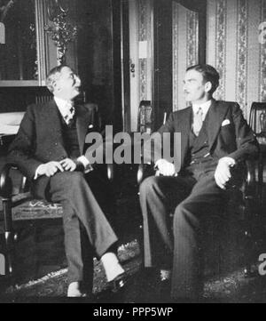 Léon Blum Anthony Eden 1936. Stockfoto