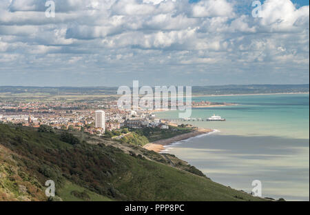 Panorama von Eastbourne, Sussex Stockfoto