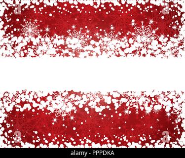 Weihnachten Hintergrund mit schönen Schneeflocken Stock Vektor