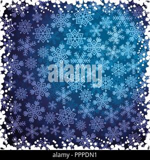 Weihnachten Hintergrund mit schönen Schneeflocken Stock Vektor