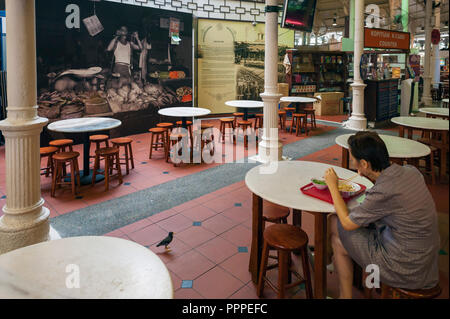 Singapur, Lau Pa Sat, Alter Markt, Food Center im Geschäftsviertel, Robinson Road Stockfoto