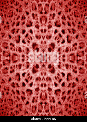 Red Kaleidoskop leopard Fell Muster Stockfoto