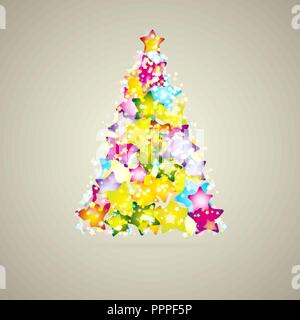 Weihnachten Hintergrund mit Sternen und Platz für Text. Vector Illustration. Stock Vektor