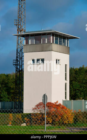 Kommandantenturm, Gedenkstaette, Deutsche Teilung Marienborn, Sachsen-Anhalt, Deutschland Stockfoto