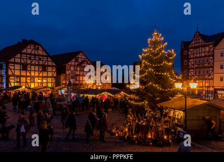 Weihnachtsmarkt, Hessenpark, Neu-Anspach, Hessen, Deutschland Stockfoto