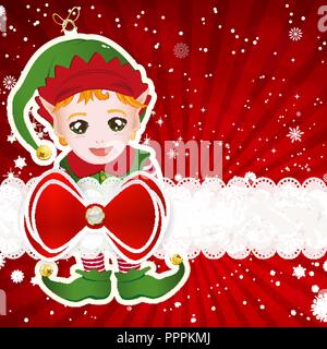 Weihnachten Hintergrund mit weihnachtlichen Dekor Elemente, Vector Illustration. Stock Vektor