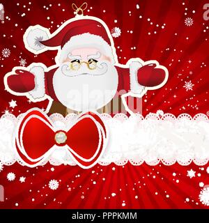 Weihnachten Hintergrund mit weihnachtlichen Dekor Elemente, Vector Illustration. Stock Vektor