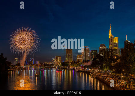 Feuerwerk, Innenstadt, Frankfurt, Hessen, Deutschland Stockfoto