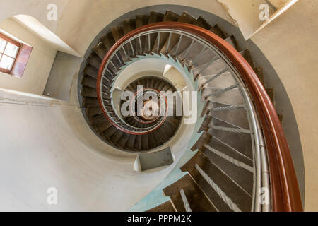 Wendeltreppe, Lyngvig Leuchtturm, Hvide Sande, Jylland, Dänemark Stockfoto