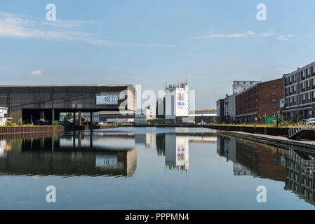 Industrieanlagen, Hafen, Port, Dortmund, Ruhrgebiet, Nordrhein-Westfalen, Deutschland Stockfoto