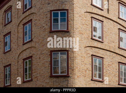 Fassade eines Wohnhauses in der Rue Saint Louis, in der Altstadt von Quebec. Quebec City, Quebec, Kanada Stockfoto