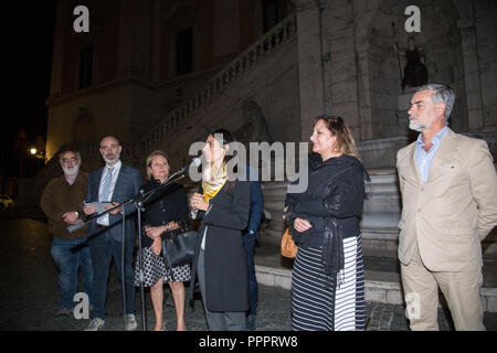 Rom, Italien. 26 Sep, 2018. Der Bürgermeister von Rom Virginia Raggi Credit: Matteo Nardone/Pacific Press/Alamy leben Nachrichten Stockfoto