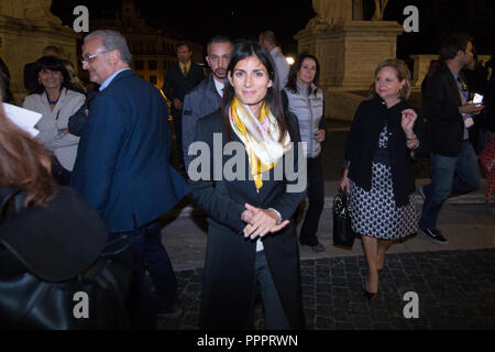 Rom, Italien. 26 Sep, 2018. Der Bürgermeister von Rom Virginia Raggi Credit: Matteo Nardone/Pacific Press/Alamy leben Nachrichten Stockfoto