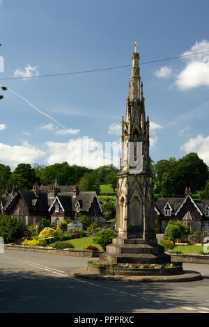 Maria Watts-Russell Memorial Cross Dovedale tal Peak District von England Stockfoto