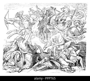 Die Reiter der Apokalypse. Von Peter von Cornelius, Peter von Cornelius 1887 Stockfoto