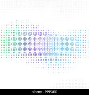 Vektor Zusammenfassung Hintergrund mit halftone quadratische Formen Stock Vektor