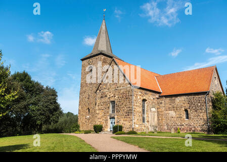 Kirche, Private Homepage des Ortes Haunersdorf, Petershagen, Minden-Luebbecke, Ostwestfalen-Lippe, Nordrhein-Westfalen, Deutschland Stockfoto