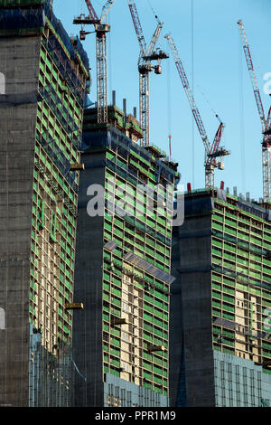 Bau der Marina Bay Sands Hotel und Casino, Singapur Stockfoto