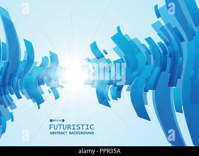 Zusammenfassung der Farbverlauf blau futuristisch Muster Hintergrund. illustration Vector EPS 10. Stock Vektor