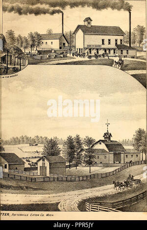 "Geschichte der Ingham und Eaton Grafschaften, Michigan' (1880) Stockfoto