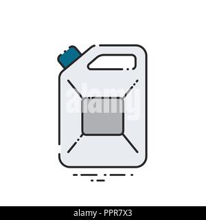 Kraftstoff Kanister. Flache abstrakte Symbol. Vector Illustration Stock Vektor