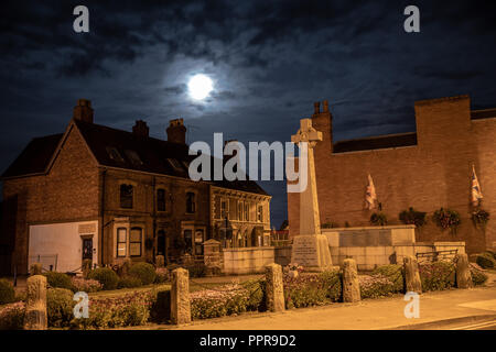 Market Drayton bei Nacht Stockfoto