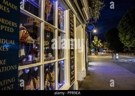 Market Drayton bei Nacht Stockfoto