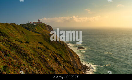 Cabo da Roca, die Cape bildet den westlichsten Punkt von dem portugiesischen Festland und Kontinentaleuropa Stockfoto