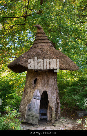 Tulip Tree House in den verwunschenen Wäldern von Winterthur Gärten, Delaware, USA Stockfoto