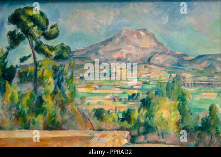 'Montagne Sainte-Victoire' Gemälde von Paul Cézanne. Musée d'Orsay, Paris, Frankreich Stockfoto