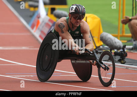 MONAHAN Patrick von Irland in der Männer 1500 m T54 heizt auf der Welt Para Meisterschaften in London 2017 Stockfoto