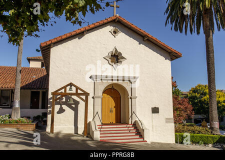 Außenfassade der Mission San Rafael Arcangel. Stockfoto