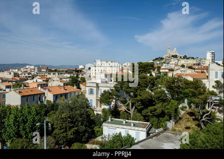 Marseille (Frankreich): Eigenschaften im Bereich der Bompard, im 7. Bezirk (7e arrondissement), zwischen Endoume und le Roucas Blanc. Hou Stockfoto