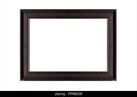 Klassische Holzrahmen auf weißem Hintergrund, in der Nähe Stockfoto