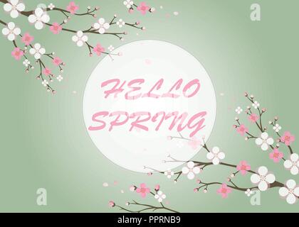 Hallo Frühling, Frühling Hintergrund Stock Vektor