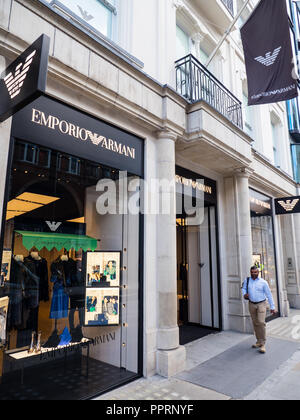 Emporio Armani Store, New Bond Street, London, England, UK, GB. Stockfoto
