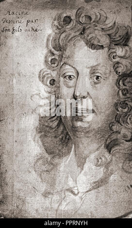 Jean Racine, getauft Jean-Baptiste Racine, 1639 - 1699. Der französische Dramatiker. Stockfoto