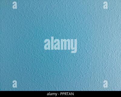 Nahaufnahme des Blau texturiert Innenseite Putz an der Wand. Stockfoto