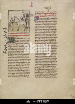 Alexander der große; Erster Meister der Bible Historiale von Jean de Berry, Französisch, aktiv über 1390 - um 1400 Stockfoto