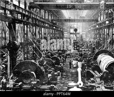 Vickers Ship Building Yard, Barrow in Furness Anfang der 1900er Jahre Stockfoto