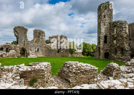 Llawhaden Schloss, in der Nähe von Narbeth, Pembrokeshire, Wales Stockfoto