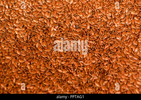 Die Textur der Leinsamen close-up. Stockfoto
