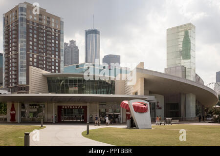 Die Welt von Coca-Cola Museum in Atlanta, Georgia, präsentiert die Geschichte der Coca-Cola Company Stockfoto