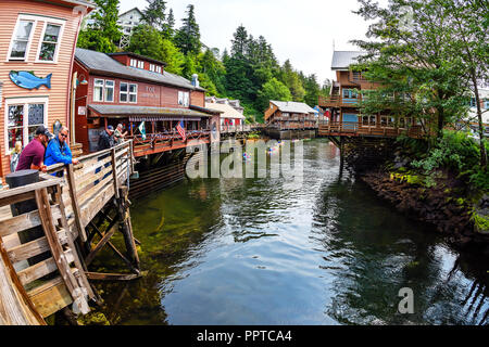 Ketchikan Creek, Ketchikan, Alaska, USA, Stockfoto